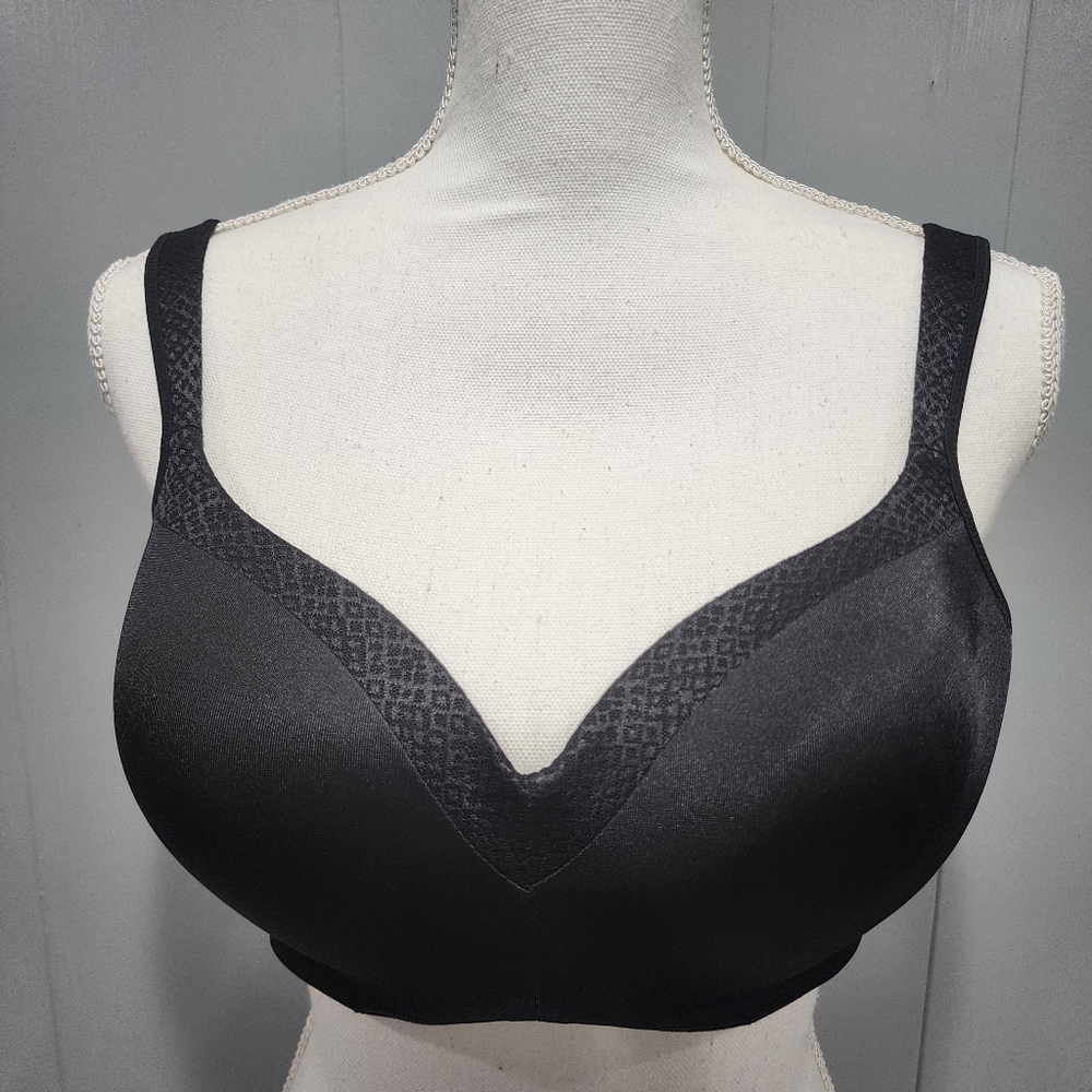 PLAYTEX Secrets 4823 BRA tru support body revelation Black Sz 38C